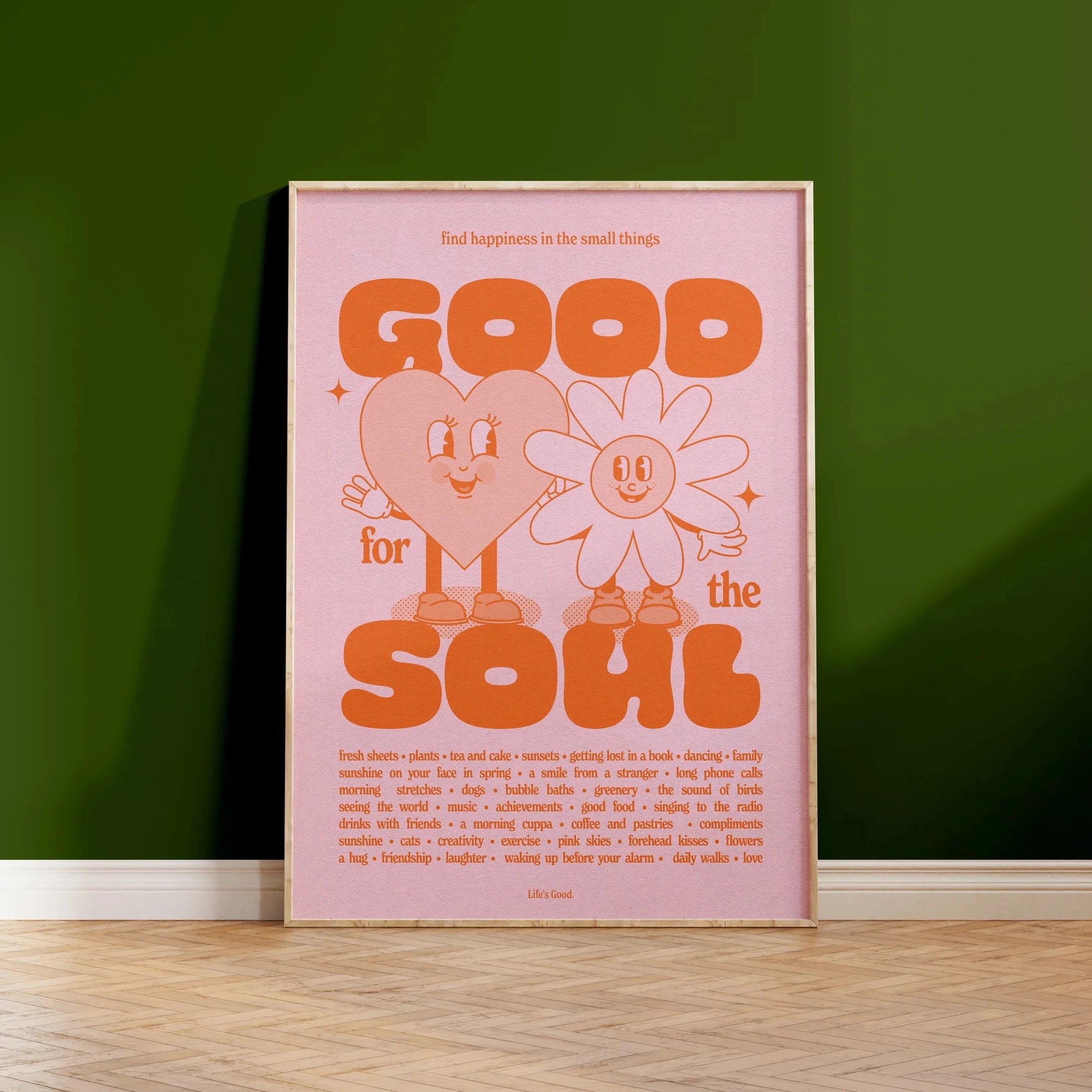 'Good For The Soul' print - orange