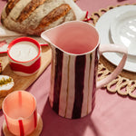 Load image into Gallery viewer, Pink/Burgundy Stripe Jug

