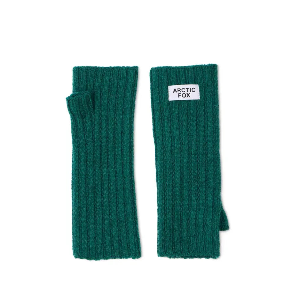 Merino Wool Fingerless Gloves -alpine fern