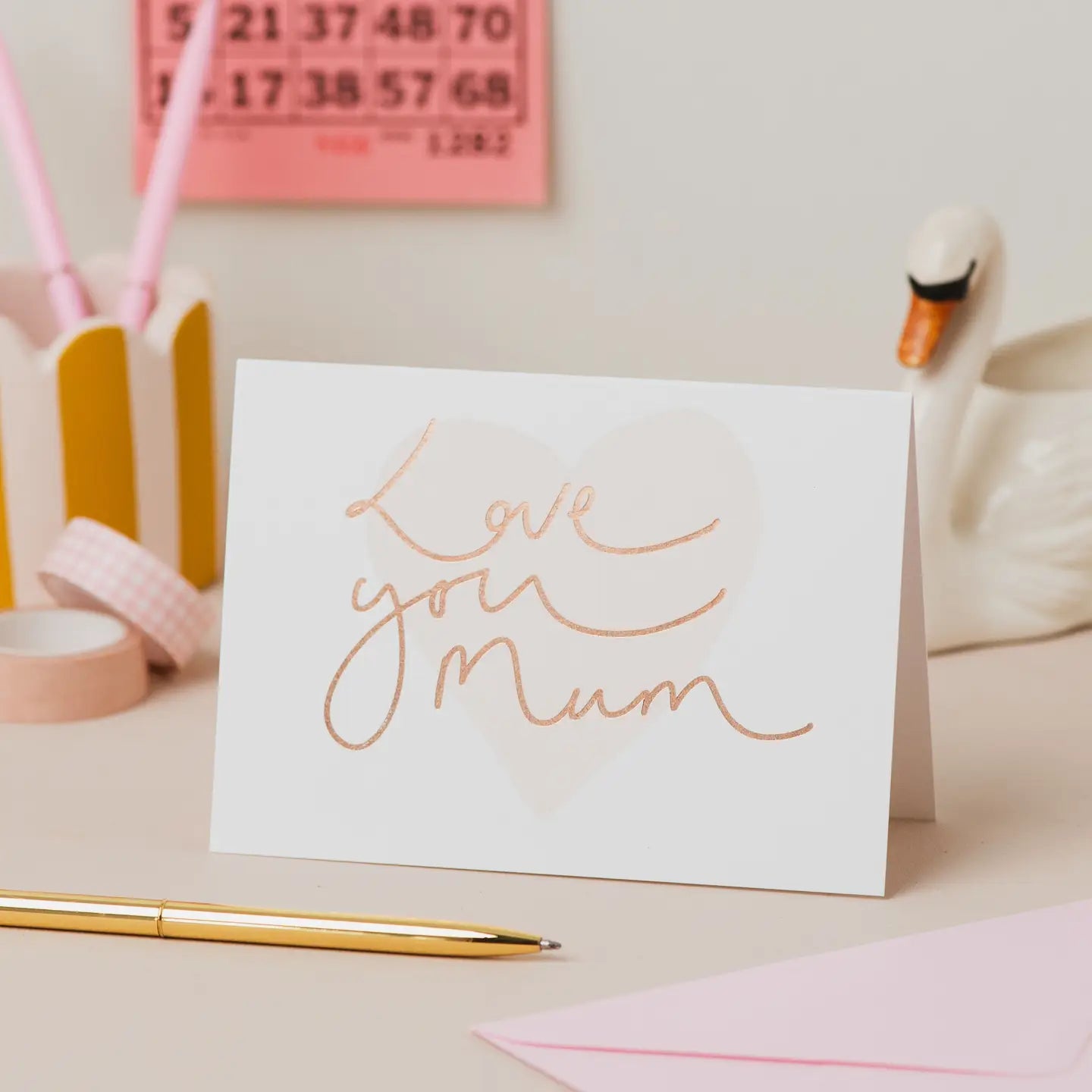 Love You Mum Heart Card