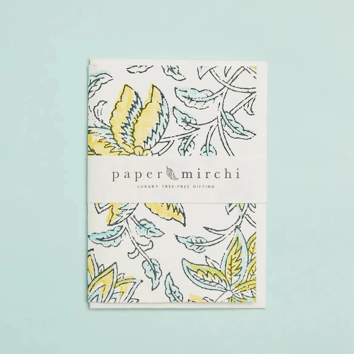 Bouquet Zest Hand Block Printed Greeting Card
