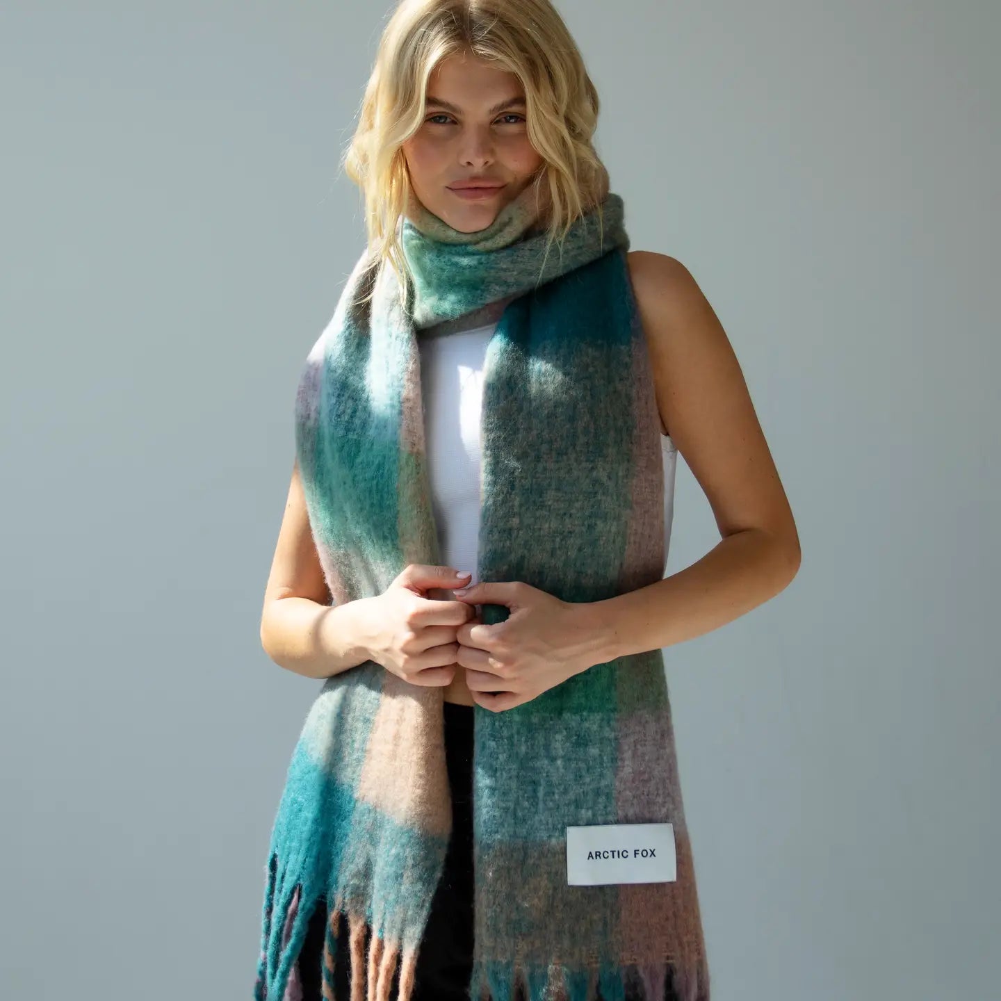 The Reykjavik Scarf - Purple Check