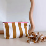 Load image into Gallery viewer, Sofia pouch - caramel stripes
