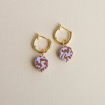 Load image into Gallery viewer, Circle Charm Hoop Earrings
