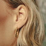 Load image into Gallery viewer, Gold Twist Earrings - large
