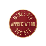 Load image into Gallery viewer, Mince Pie Appreciation Society - Burgundy - Enamel Pin
