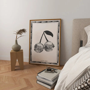 Disco Ball Cherries Print