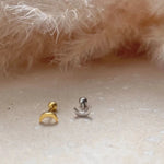 Load image into Gallery viewer, Single Crescent Moon Stud Earring - gold / silver
