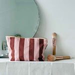 Load image into Gallery viewer, Sofia pouch - pink stripes
