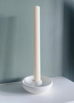 Load image into Gallery viewer, White Dish Candle Holder

