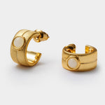 Load image into Gallery viewer, Gold Birthstone Hoop Earrings
