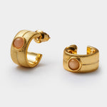 Load image into Gallery viewer, Gold Birthstone Hoop Earrings
