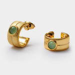Load image into Gallery viewer, Gold Birthstone Hoop Earrings
