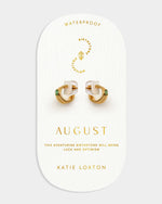 Load image into Gallery viewer, Gold Birthstone Hoop Earrings
