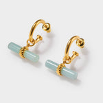 Load image into Gallery viewer, Azura T-Bar Hoop Earrings
