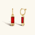Load image into Gallery viewer, Mira Ruby Hoops
