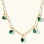 Load image into Gallery viewer, Mohica Emerald Charm Choker Necklace
