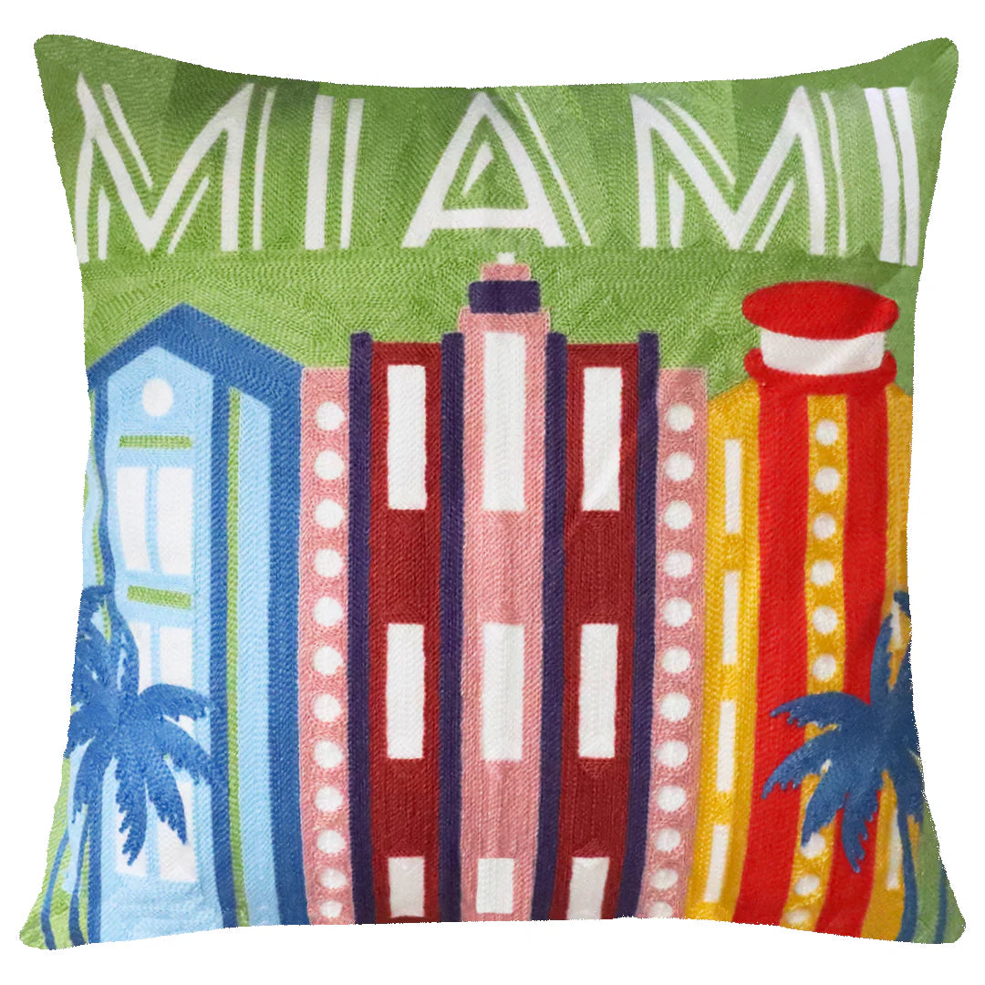 Miami Needlepoint Cushion - Limited Edition
