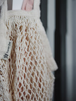 Load image into Gallery viewer, Short Handled Organic Cotton String Bag- Natural
