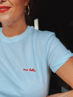 Load image into Gallery viewer, Anenome X blossom &amp; roar - ciao bella t-shirt - white
