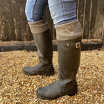 Load image into Gallery viewer, Merino Wool Welly Socks - Deep Olive Green
