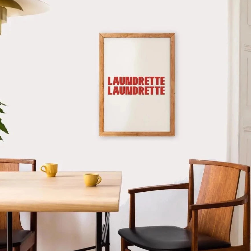 'Launderette' Retro Art Print