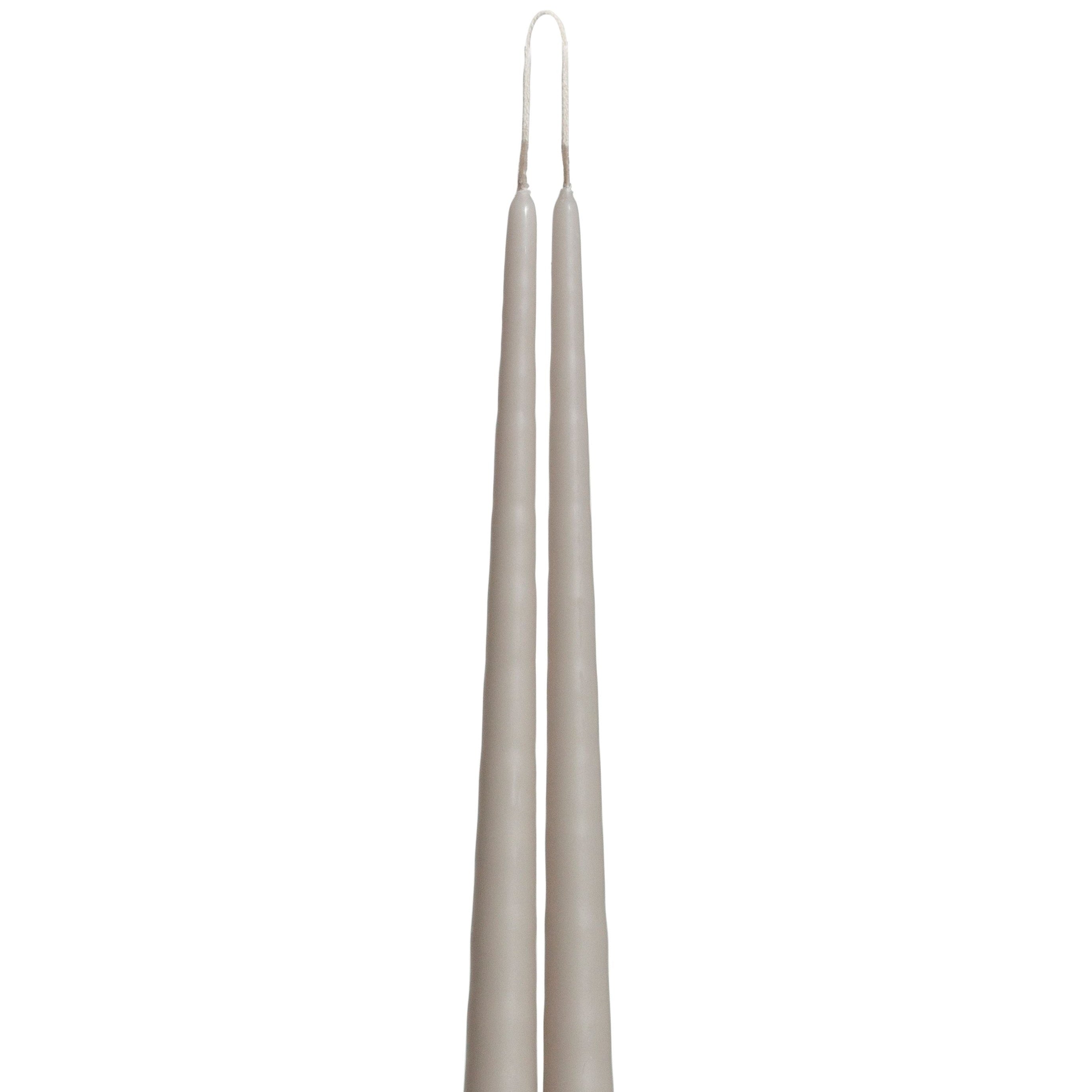 Taupe Tapered Candle - pair