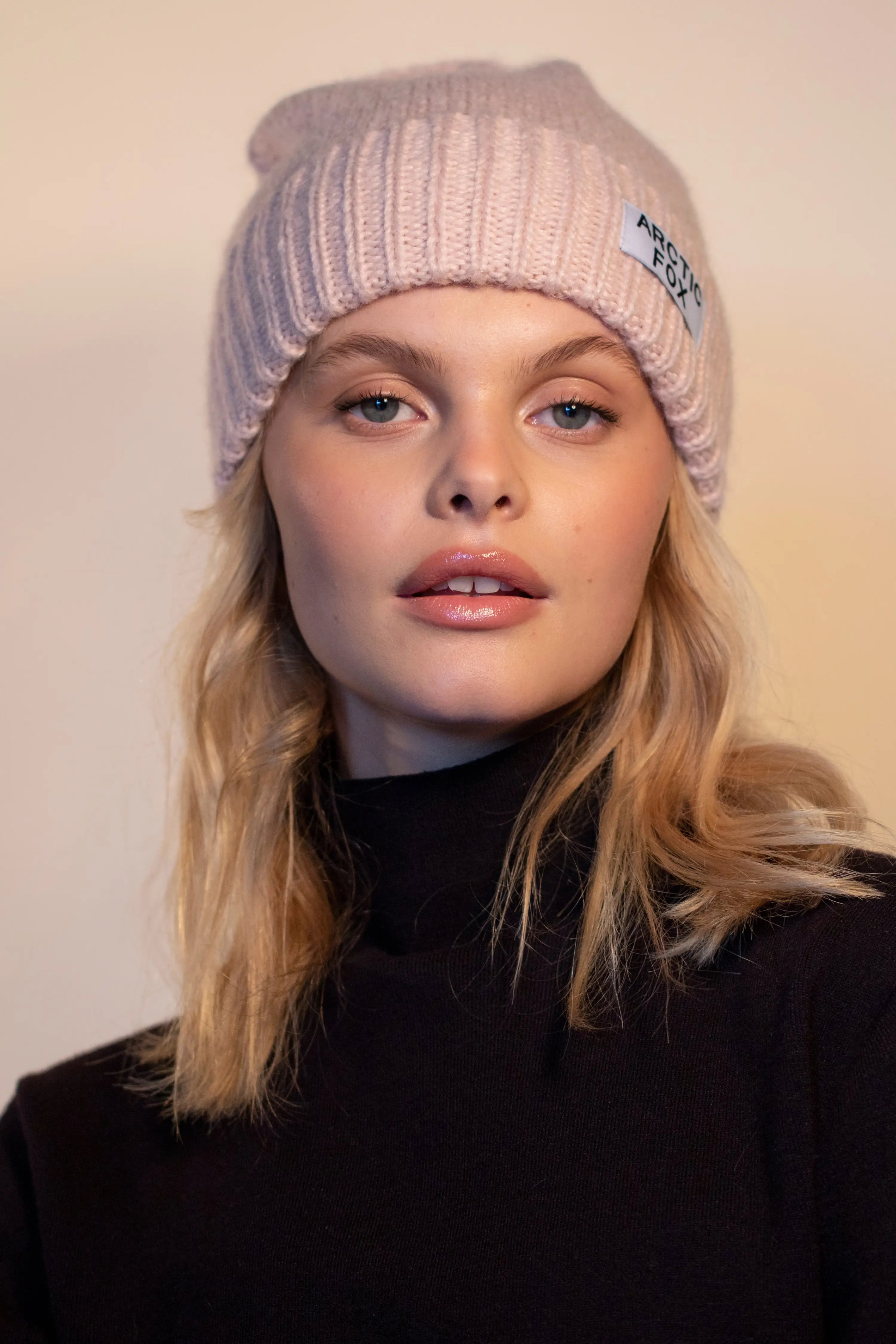 Mohair Beanie - Dusty Pink