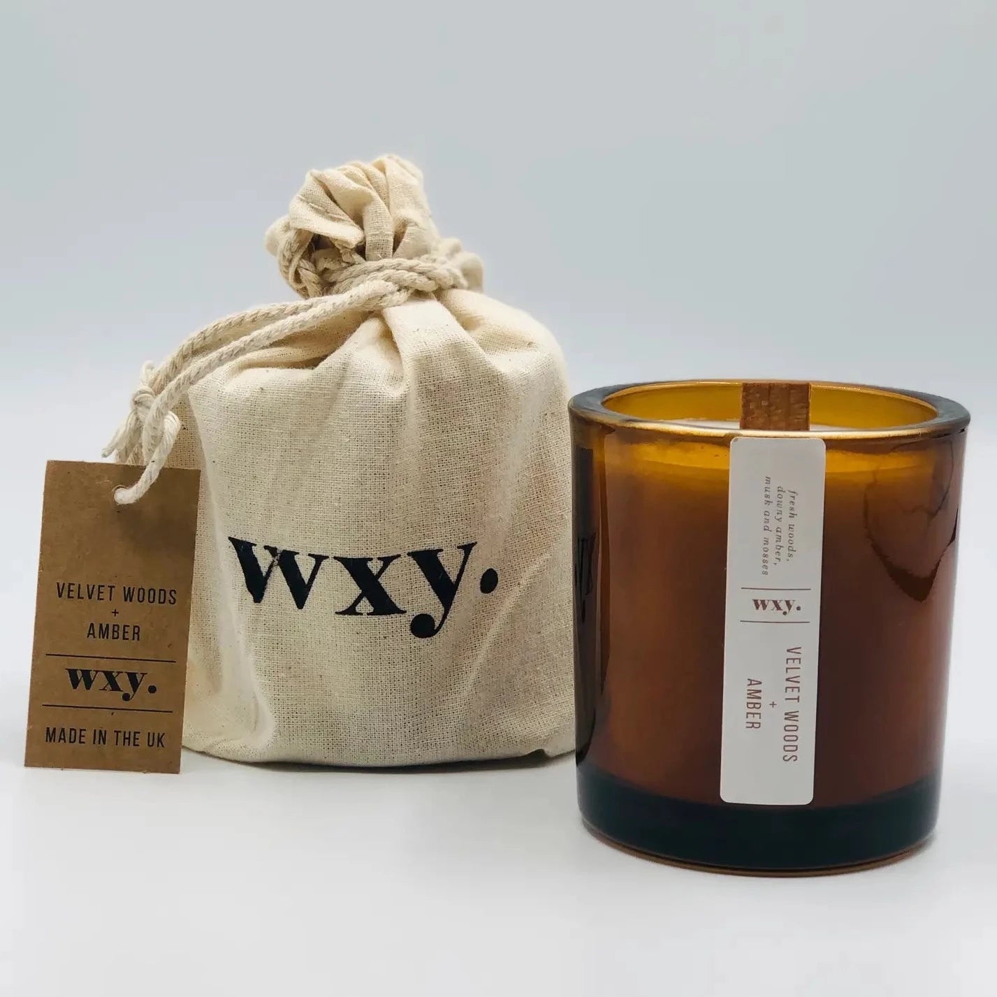 Velvet Woods + Amber Scented Candle