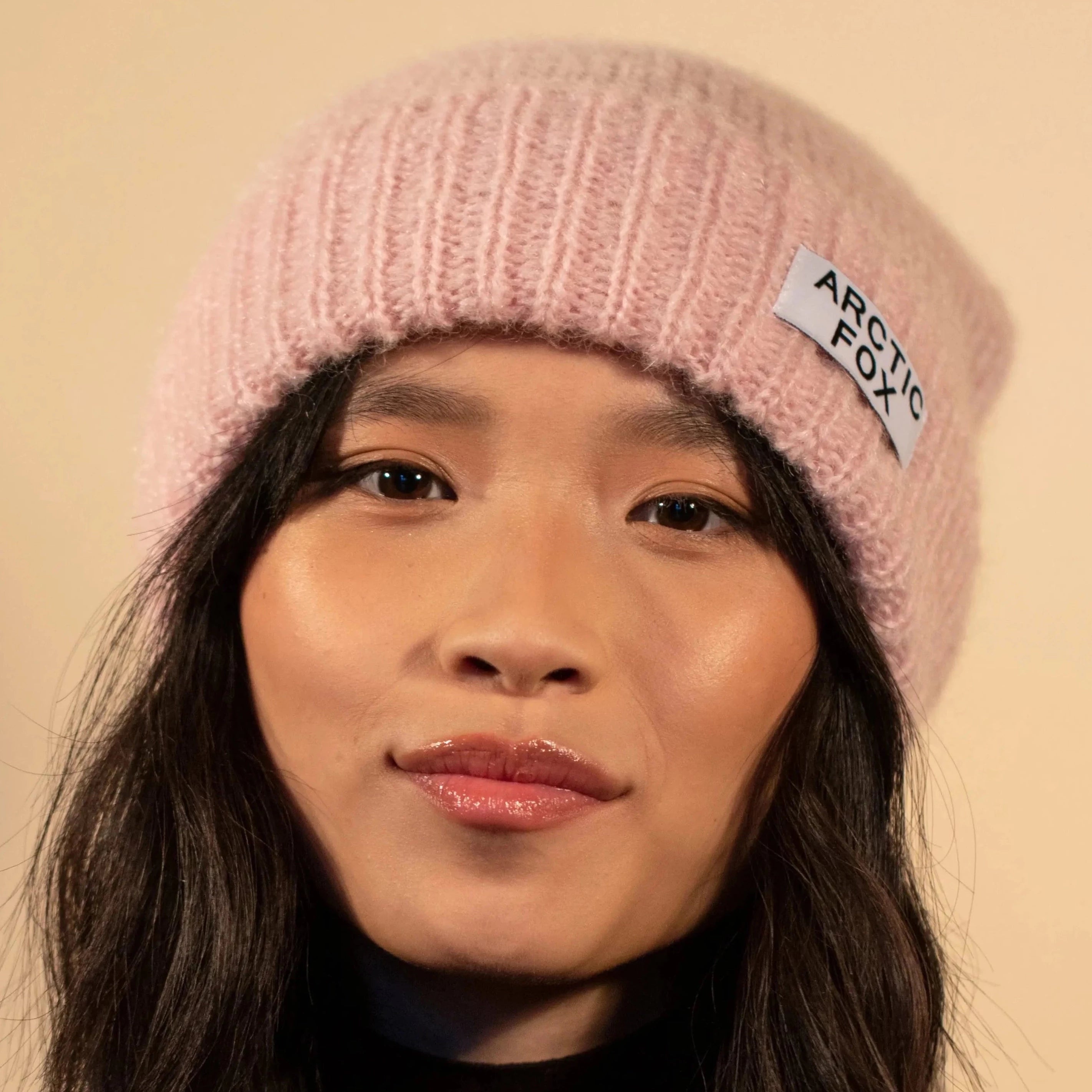 Mohair Beanie - Dusty Pink