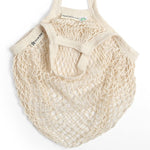 Load image into Gallery viewer, Short Handled Organic Cotton String Bag- Natural
