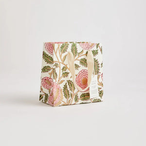 Blush Hand Block Printed Gift Bag - small / medium / large