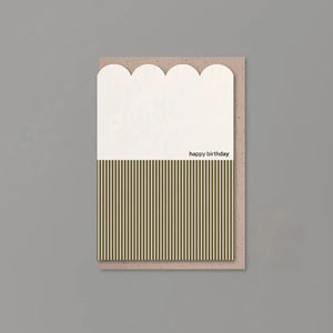 Happy Birthday Scallop Card