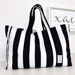Load image into Gallery viewer, Camille Oversized Tote Bag - stripe

