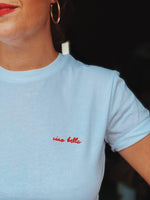 Load image into Gallery viewer, Anenome X blossom &amp; roar - ciao bella t-shirt - white
