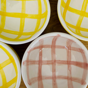 Vaisselle Boutique - 'Dip Me' - Lemon / White Gingham