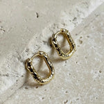 Load image into Gallery viewer, Bora Oval Hoop Earrings
