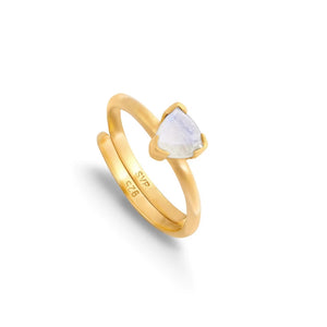Audie Rainbow Moonstone Ring - Gold