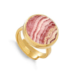 Load image into Gallery viewer, Bella Luna Rhodochrosite Gold Ring
