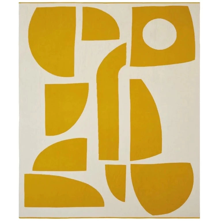 Bruten Cotton Knit Throw - mustard