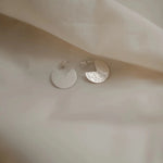 Load image into Gallery viewer, Circle Cut Out Hammered Disc Earrings
