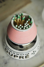 Load image into Gallery viewer, Maison Dupre Ceramic French Match Strike - pink &amp; white
