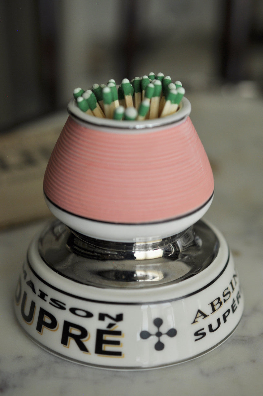 Maison Dupre Ceramic French Match Strike - pink & white