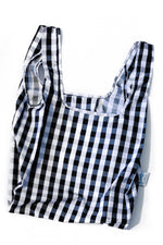 Load image into Gallery viewer, Gingham Black &amp; White Reusable bag - medium
