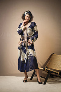 Navy Stork Gown