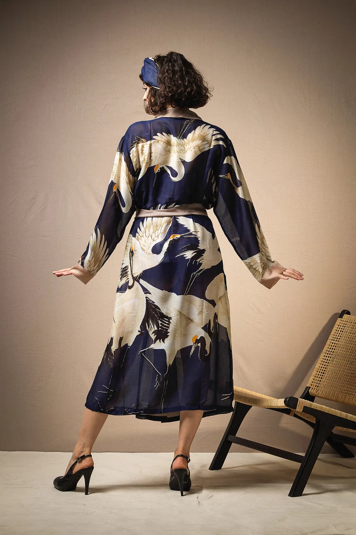 Navy Stork Gown