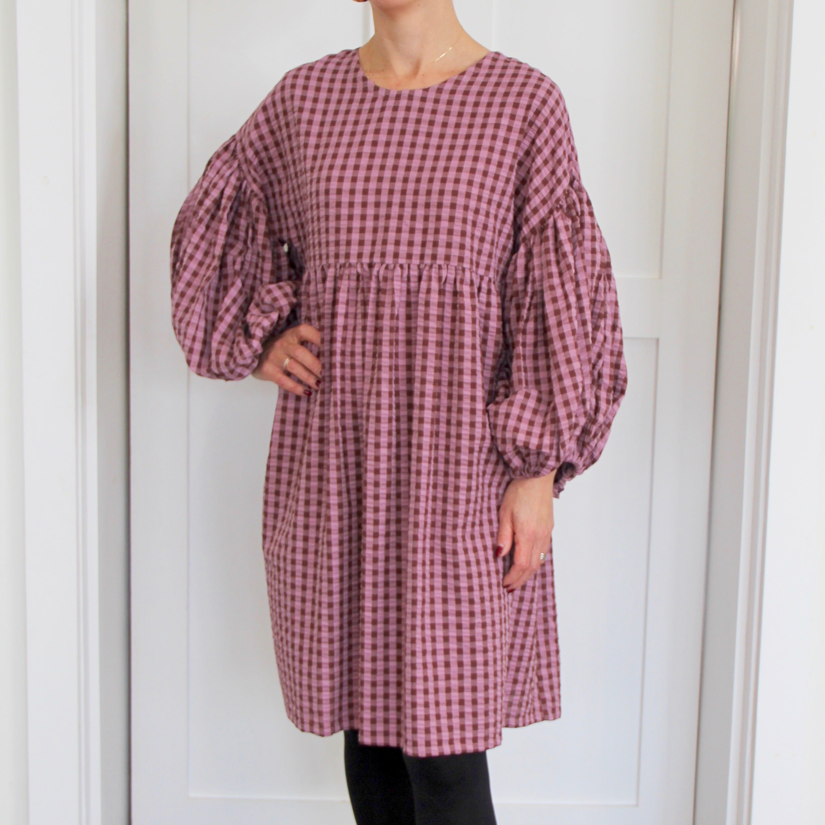 Rory Dress - violet / chestnut