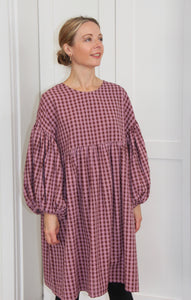 Rory Dress - violet / chestnut