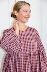 Load image into Gallery viewer, Rory Dress - violet / chestnut
