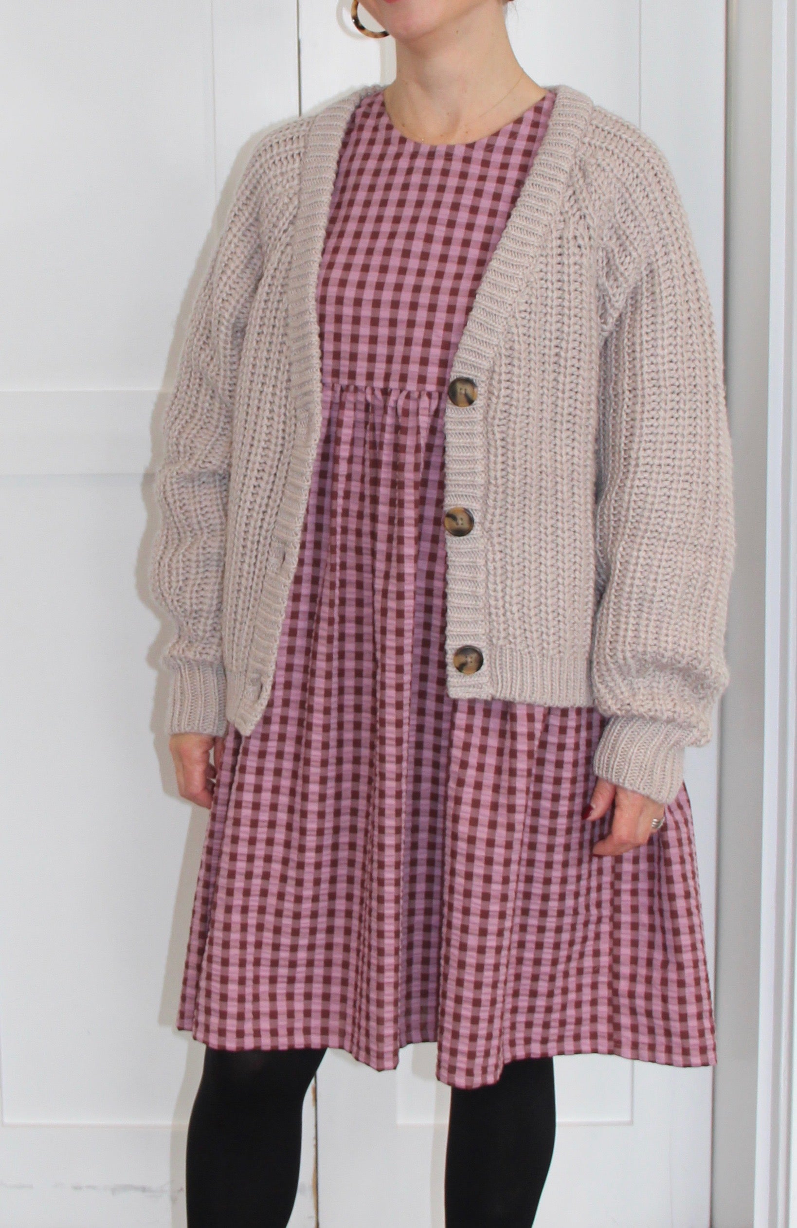 Rory Dress - violet / chestnut